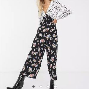 ASOS DESIGN mixed spot and floral print tea jumpsuit - 4